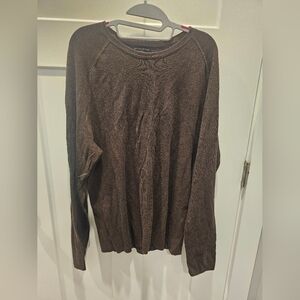Banana Republic Men’s Brown Crew Neck Sweater Size L Made in Hong Kong